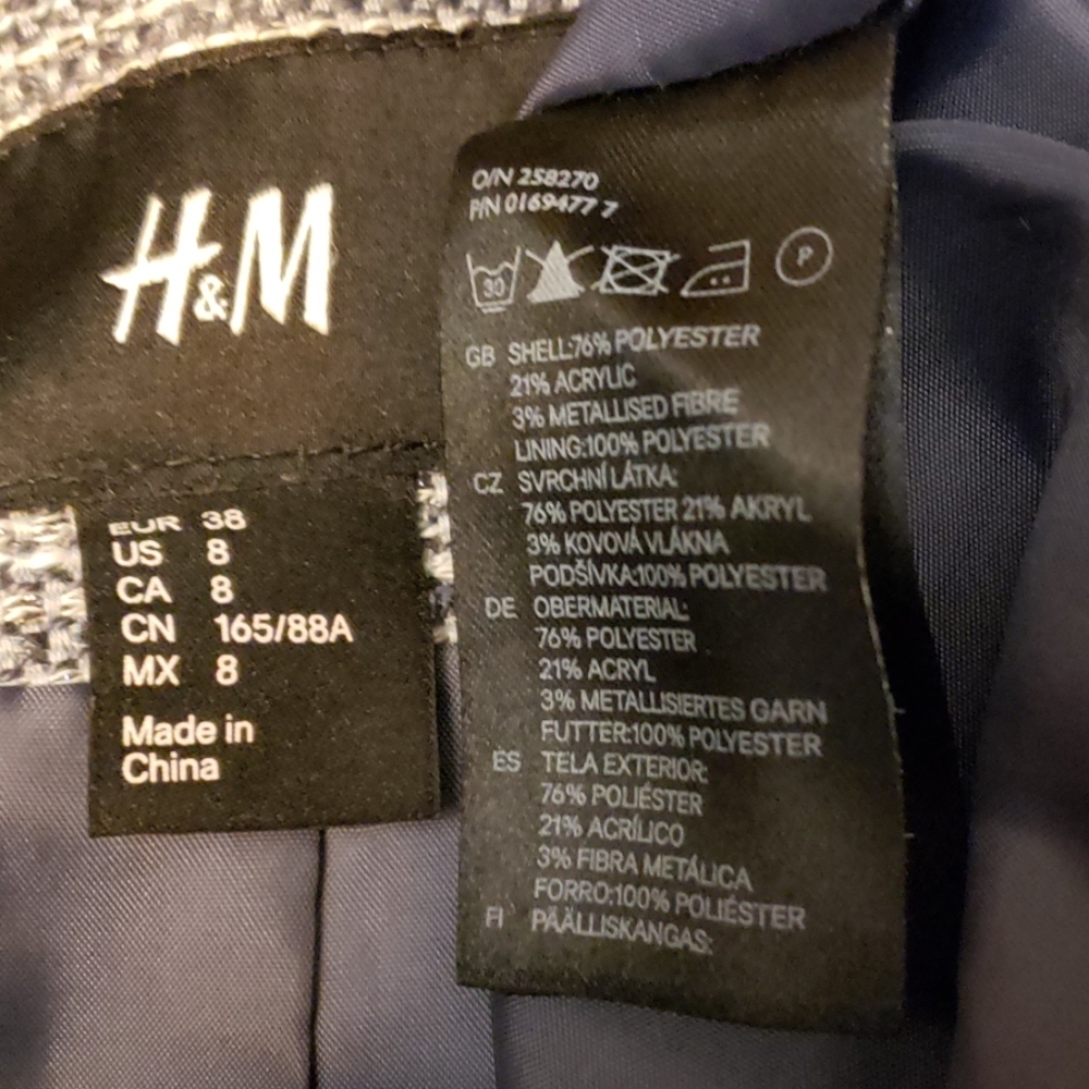 H & M Gray and Silver Cardigan  Size 8 - Picture 8 of 8